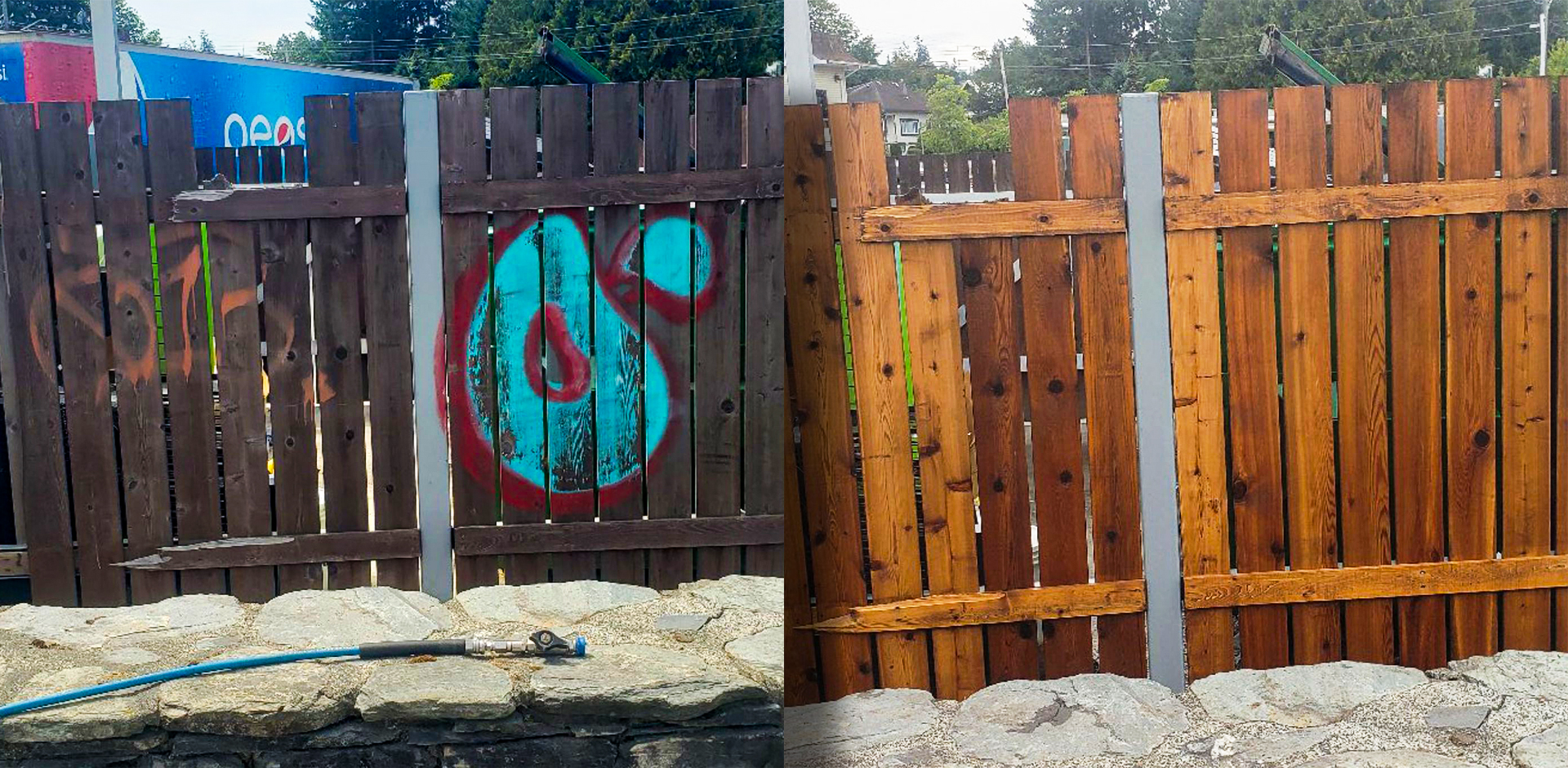 Graffiti Removal by power wash